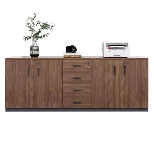 文件柜矮柜办公室茶水柜木质储物柜带锁打印机柜隔断柜资料落地柜