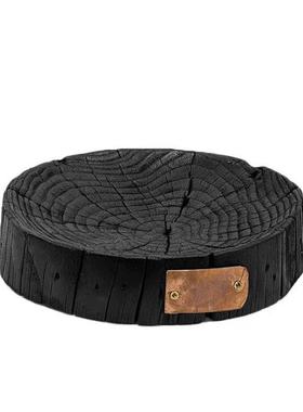 侘寂风几何原木果盘摆件样板间酒店餐厅客厅书房创意家居装饰品