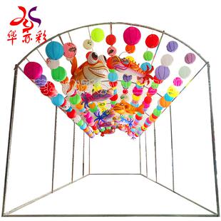 马年春节景区鱼形灯笼国潮花灯通道套装布置灯光节夜景造型灯亮化