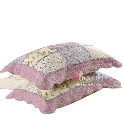 韩式田园小碎花双面轻质床罩套装拼接花卉压花边绗缝被罩纯棉材质