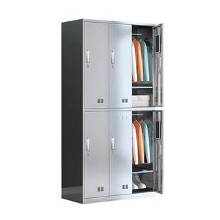 304不锈钢更衣柜工厂员工多门储物柜无尘车间食堂餐具碗柜餐盘柜