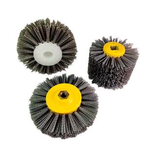 碳化硅抛光轮工业去毛刺毛刷轮磨料丝刷杜邦丝拉丝轮高效去毛刺