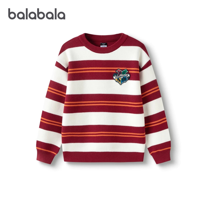 哈利波特IP巴拉巴拉男童毛衣大童红色针织衫儿童2025春装新款童装