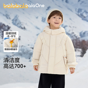 巴拉巴拉balaOne儿童羽绒服男童简约童装2025年冬季新款厚款保暖