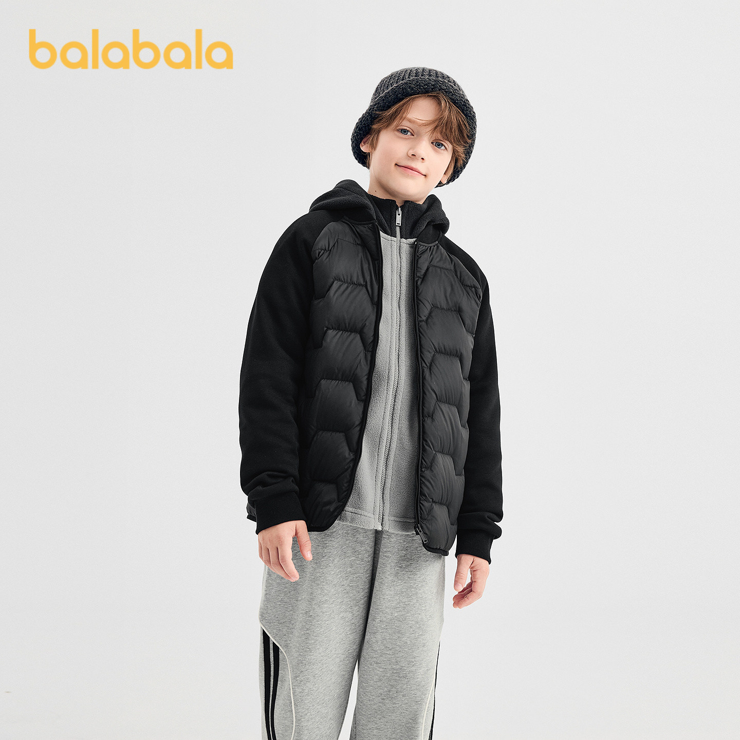 【商场同款】巴拉巴拉童装儿童轻薄羽绒服女童男童2025新款冬三防