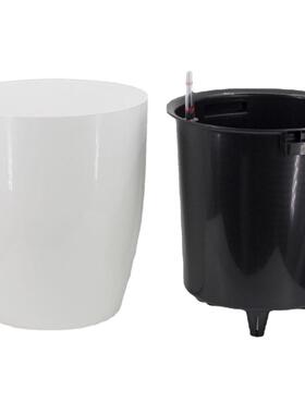 LU-5B吸自动水花圆盆形白色大口径萝柱种植自动吸水绿花盆