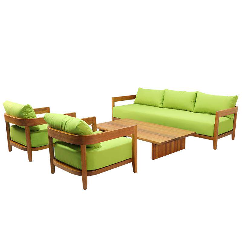 户外实沙木沙发茶090几组合别墅露台柚休闲发院花园庭防木水家具