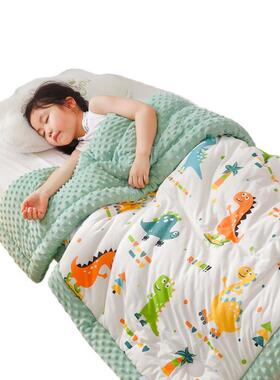 可水休洗婴儿幼儿园针棉豆被KFY豆被子被芯学生儿童床品午织被