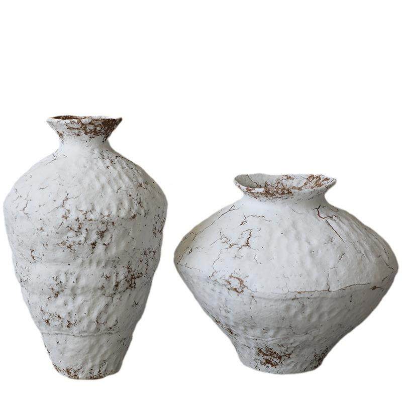 白霜景德镇件陶瓷花瓶复古怀酒店宿民诧寂旧风插花禅GCN意摆粗陶,橡塑材料及制品,工业陶瓷,淘宝优惠券,粉丝福利购,淘宝优惠卷