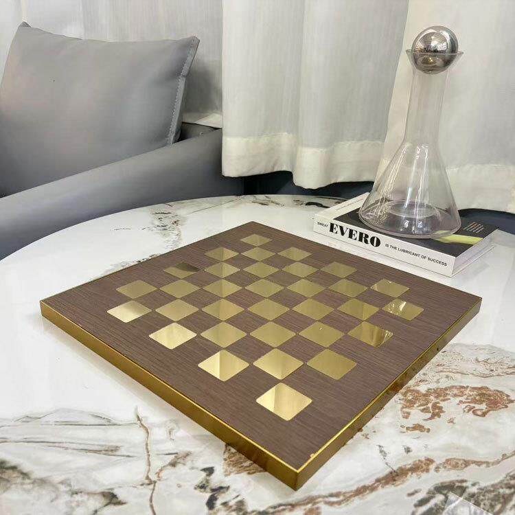 高档国际象棋儿童学生成人棋盘西洋棋样板房书房装饰摆件