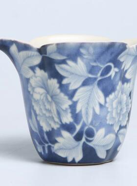 仿古元青花陶瓷公道茶茶道零海配单个家用砂高档磨分茶杯器OZP匀