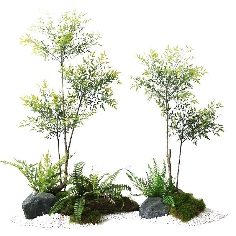 仿真龟背树旅人蕉植物天堂鸟绿植盆栽室内假盆景店面橱窗套装摆件