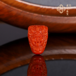 建廷建廷瓦西南红三通 大黑天 配珠 苏工精雕 一体三通佛头 配饰