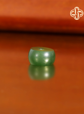 建廷天然俄料碧玉散珠 直径9.4x5.3mm 哑光和田玉羊脂玉配珠隔珠