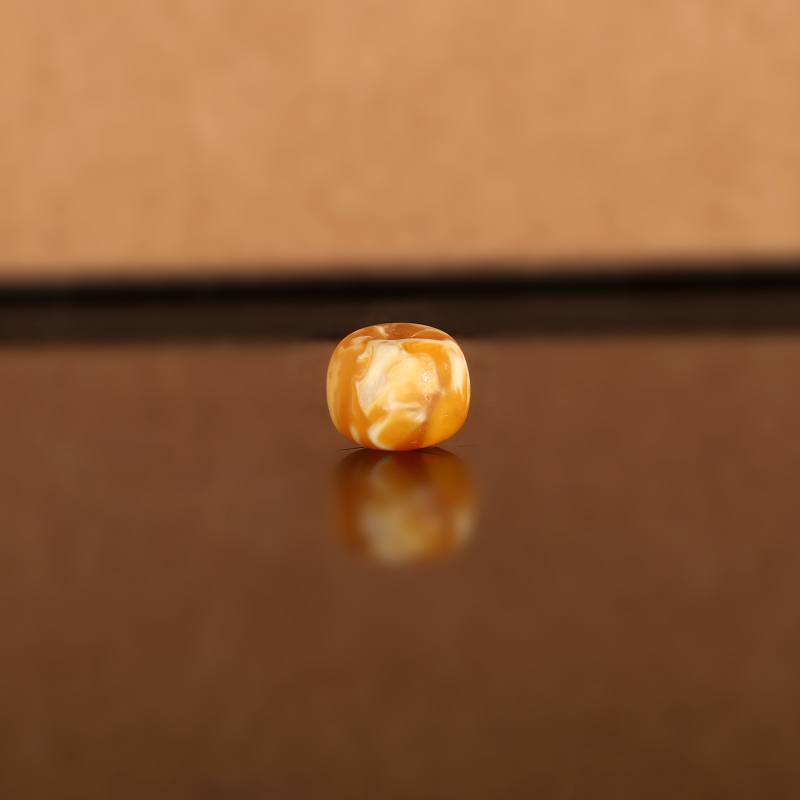 天然俄料老蜡老型散珠LL10 8x6.3mm 毕业云端古董老蜜蜡配珠隔珠