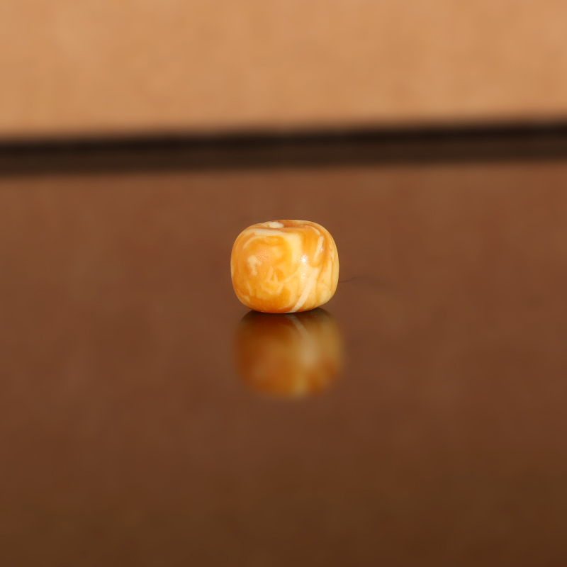 天然俄料老蜡老型散珠LL45 8.3x6.5mm 云端古董老蜜蜡配珠隔珠