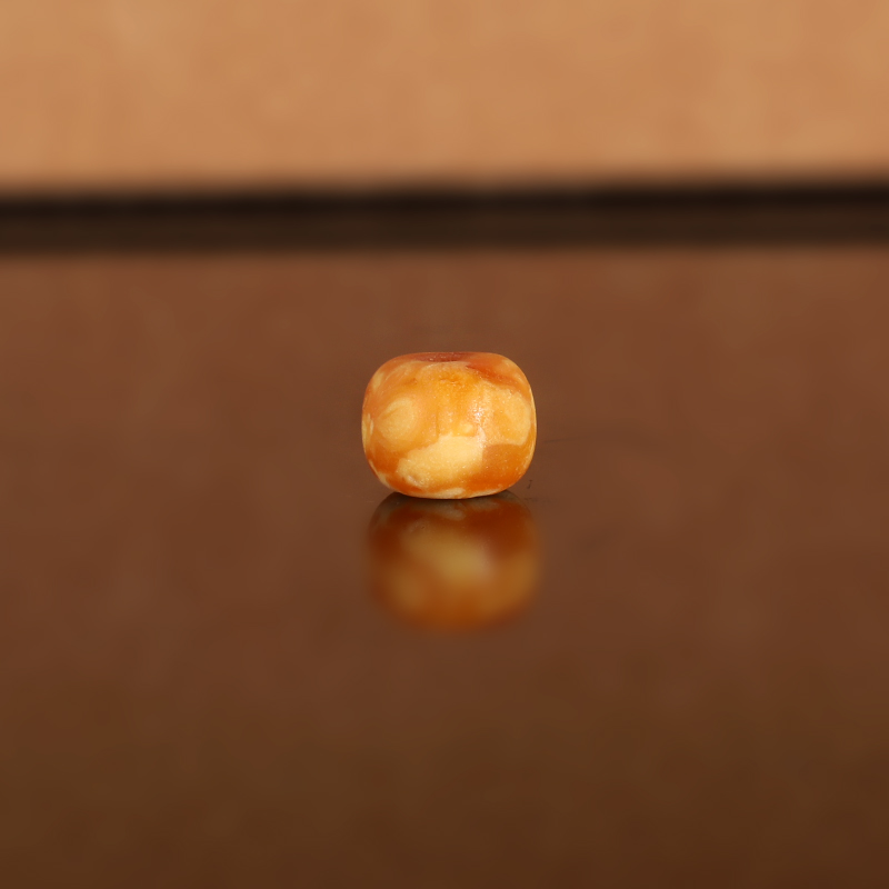 天然俄料老蜡老型散珠LL49 8x6.2mm 云端古董老蜜蜡配珠隔珠