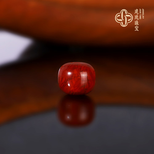 建廷川料瓦西南红老型珠火焰纹 散珠妖花纹单珠配饰满色满肉配珠