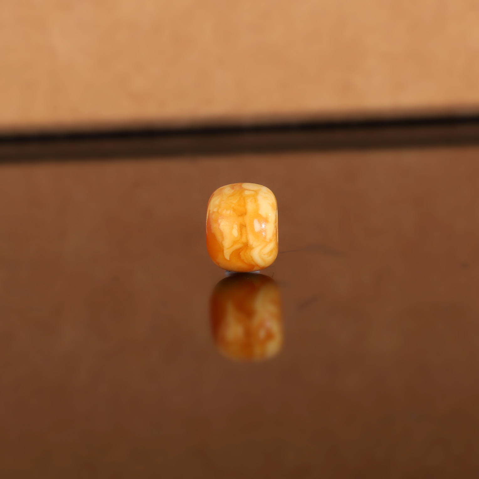 天然俄料老蜡老型散珠LL50 8x6.3mm 云端古董老蜜蜡配珠隔珠