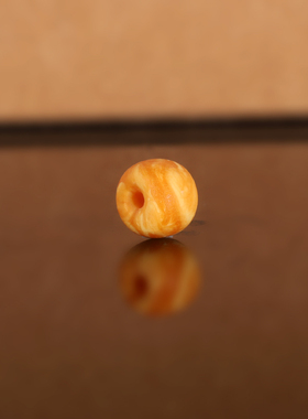 天然俄料老蜡老型散珠LL69 9x7.3mm 云端古董老蜜蜡配珠隔珠