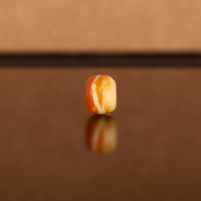 天然俄料老蜡老型散珠LL41 8.2x6.4mm 云端古董老蜜蜡配珠隔珠