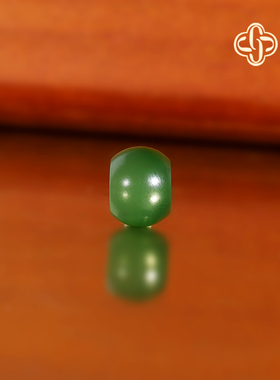 建廷天然俄料碧玉散珠 直径9.3x7mm 哑光和田玉羊脂玉配珠隔珠
