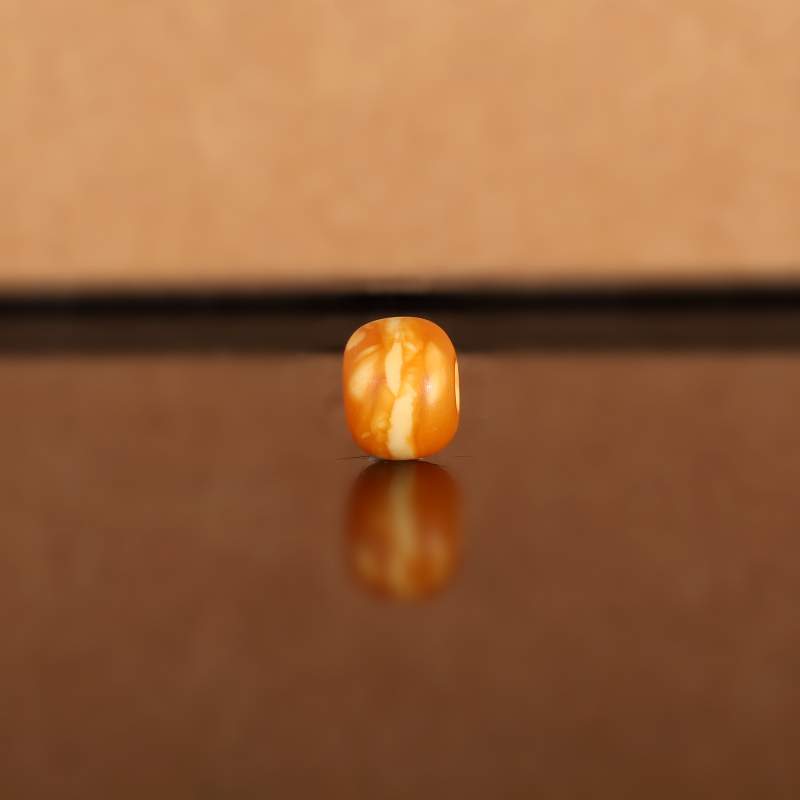 天然俄料老蜡老型散珠LL13 8x6.2mm 毕业云端古董老蜜蜡配珠隔珠