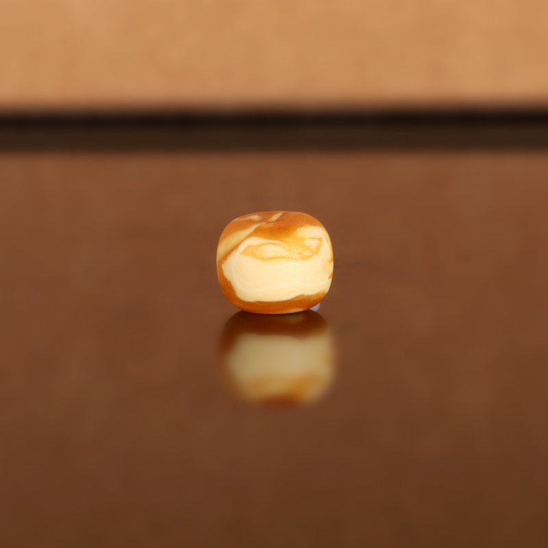 天然俄料老蜡老型散珠LL15 8.1x6.6mm 云端古董老蜜蜡配珠隔珠