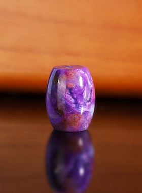 天然舒俱来散珠 S17 桶珠16x20mm 樱花帝王紫南非苏纪石配珠