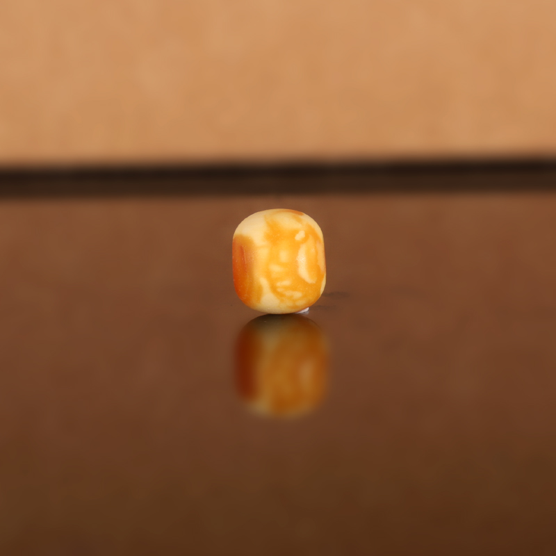 天然俄料老蜡老型散珠LL71 9.5x8.2mm 云端古董老蜜蜡配珠隔珠