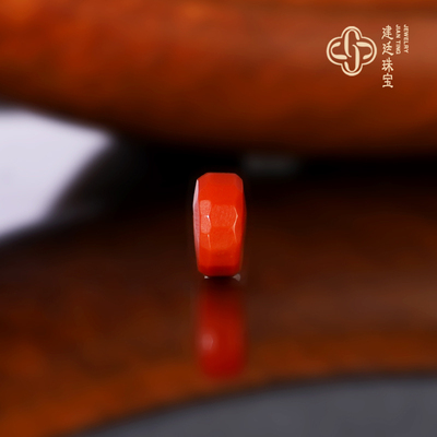 建廷原矿瓦西南红无相隔片直径9x4mm 精工川料满肉柿子配珠隔珠
