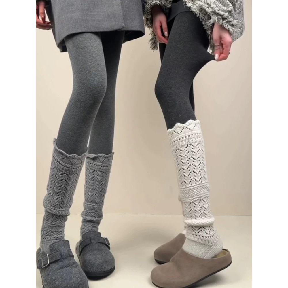 复古日系奶油色镂空堆堆袜子韦雪同款女秋冬保暖毛线花边小腿袜,女士内衣/男士内衣/家居服,长筒袜,淘宝优惠券,粉丝福利购,淘宝优惠卷