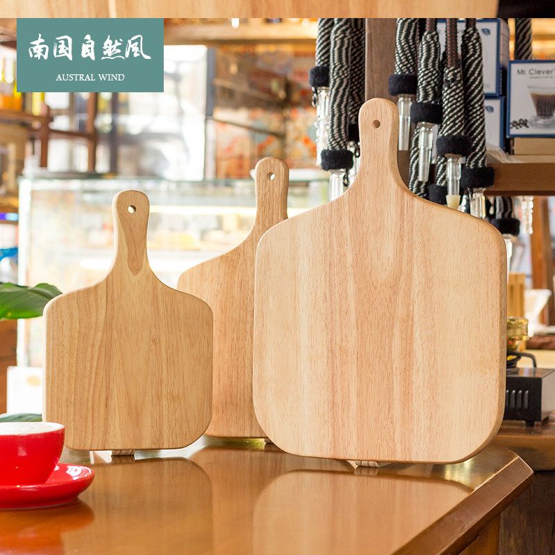 木质披萨盘8/h10/12寸披萨托盘木盘托烘焙面包板切牛排披萨板托盘