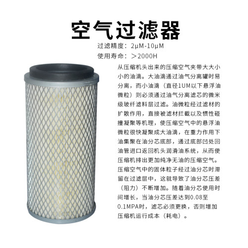 曼迪威螺杆空压机空滤油滤空气滤清器螺N杆空压机保养三滤配件