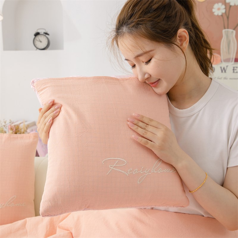 母婴级A类全棉抱枕被子两用纯棉 口袋式免拉链车T载办公室午睡被