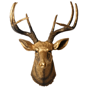 欧式创意鹿头壁挂墙饰挂饰客厅墙面C立体动物头壁饰挂件墙壁装饰