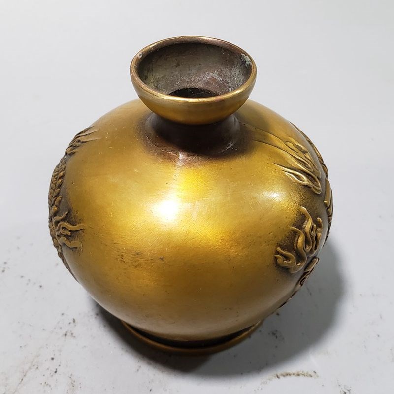 荣华富贵纯铜避火龙瓶避火龙葫芦西F北厨房复古怀旧火房装饰摆件