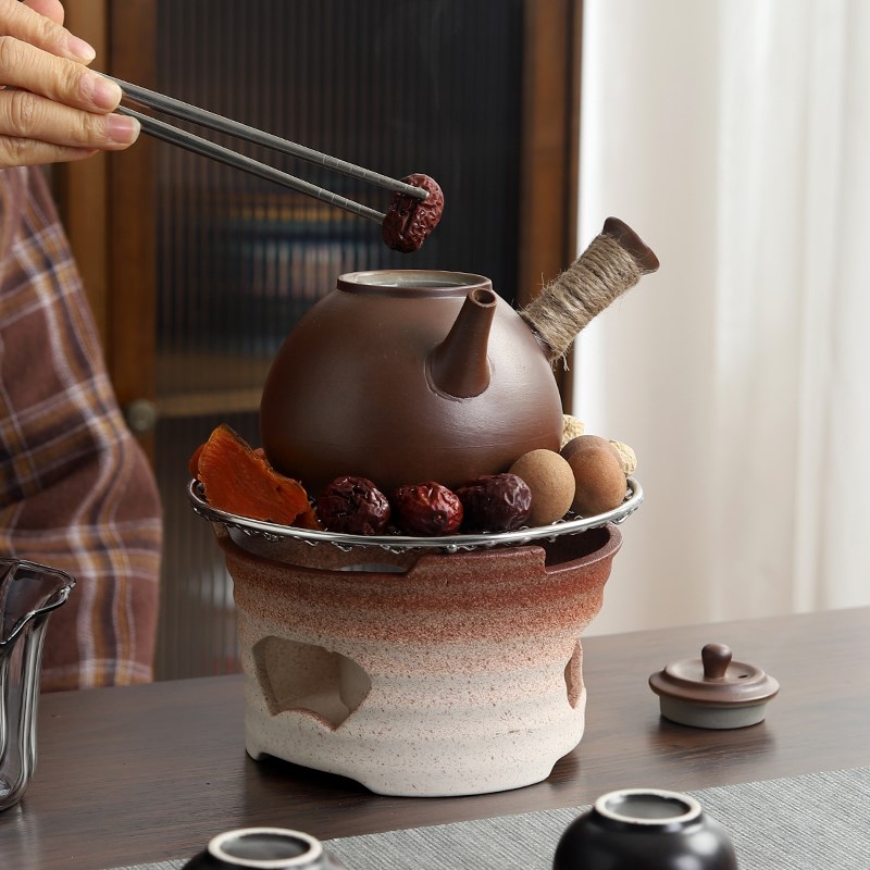 围炉煮茶家用室内酒精炉中u式碳炉煮茶器煮茶炉全套茶壶茶杯礼盒