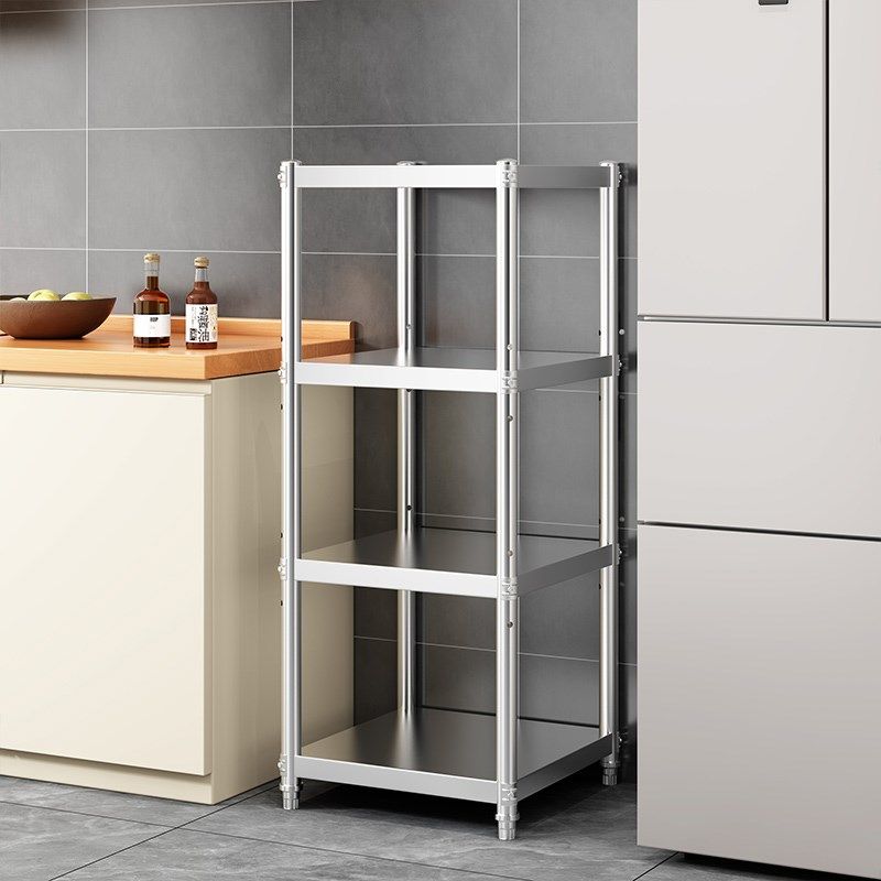 厨房置物架层架落地不锈钢家用烤箱微波炉置M物架层距可调锅架菜,厨房/烹饪用具,微波炉置物架,淘宝优惠券,粉丝福利购,淘宝优惠卷