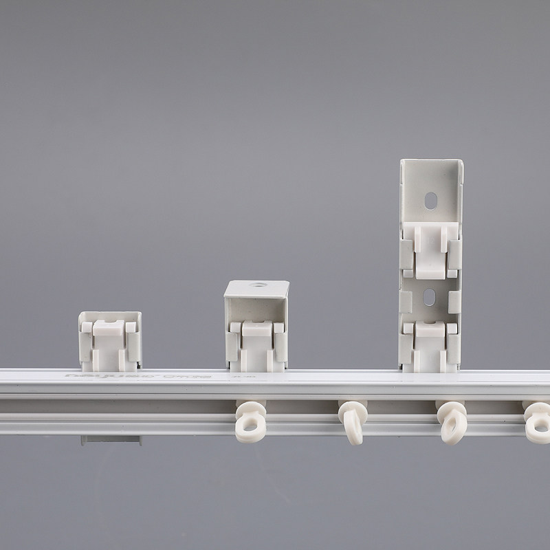 德裕钠米消音窗轨l窗帘杆单双轨道静音窗帘杆窗帘滑轮悬挂式直轨