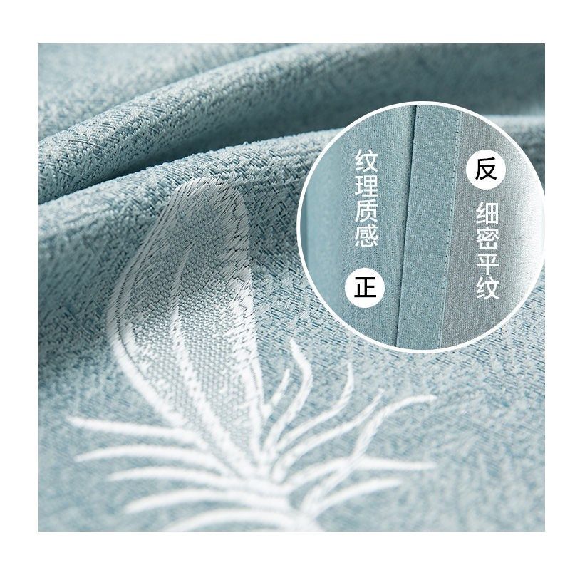 窗帘20a23年新款客厅卧室全遮光布带杆全套落地送罗马杆免打孔安