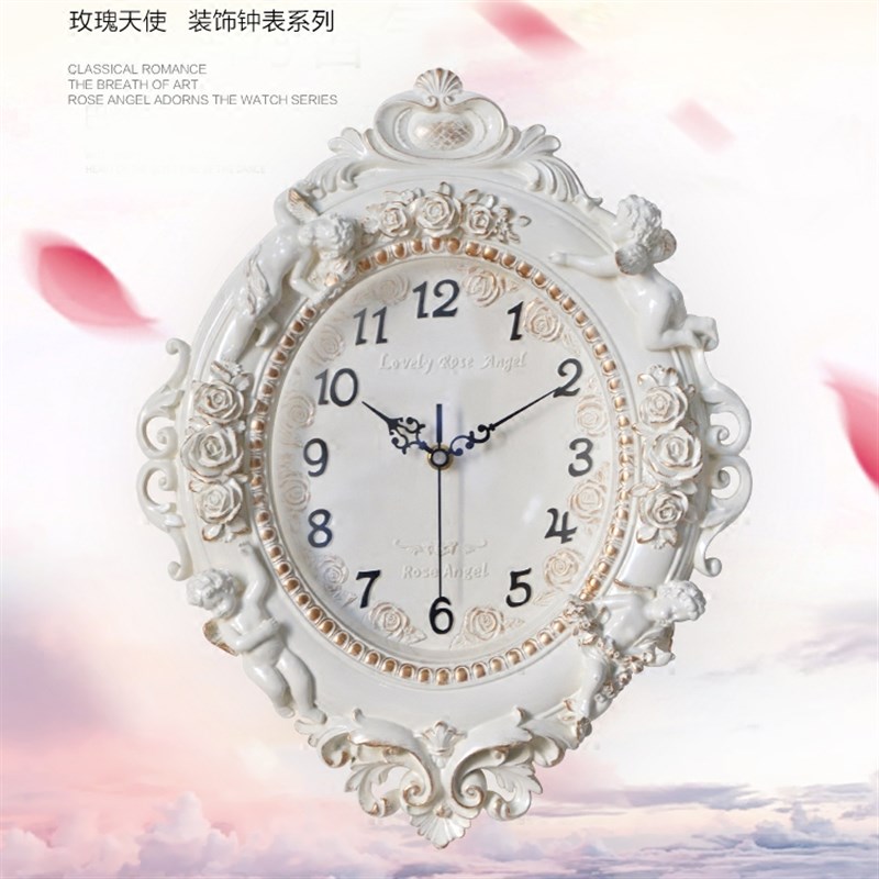 欧式装饰钟表g创意客厅石英钟静音挂钟家用卧室艺术单面宾馆挂表