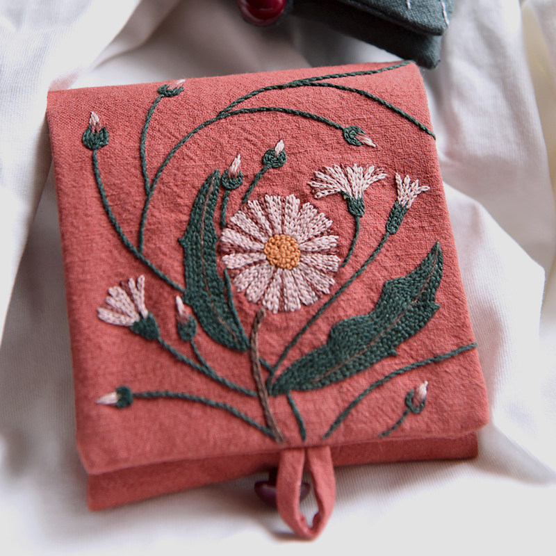 翅果菊手工DIYj家居布艺欧式刺绣创意自制姨妈巾钥匙收纳包材料包,居家布艺,缝纫DIY材料套装,淘宝优惠券,粉丝福利购,淘宝优惠卷
