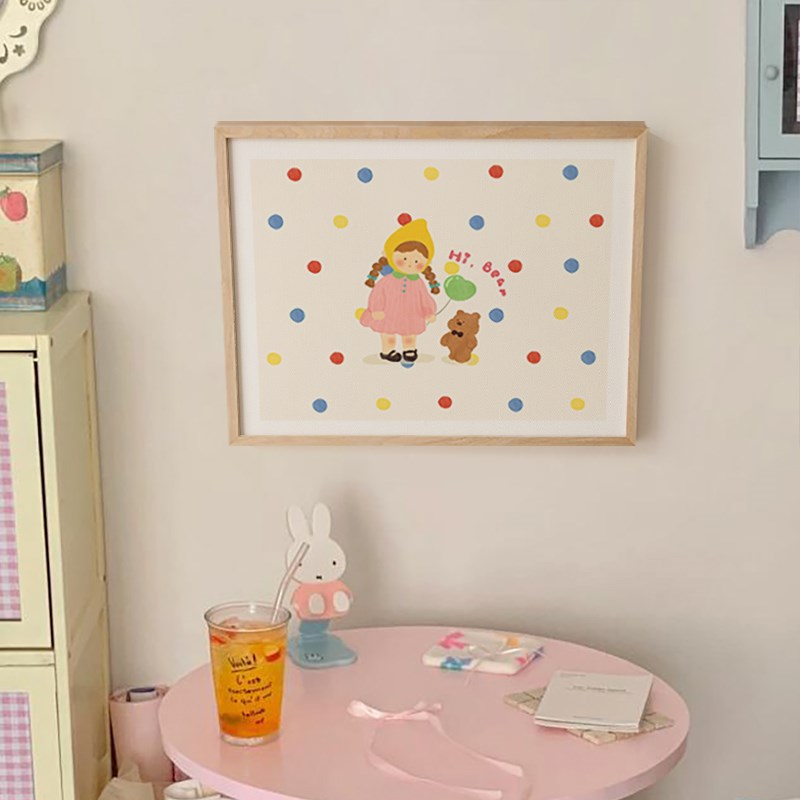 韩系inas卡通电表箱装饰画配电箱遮挡免打孔可爱女儿童房卧室挂画