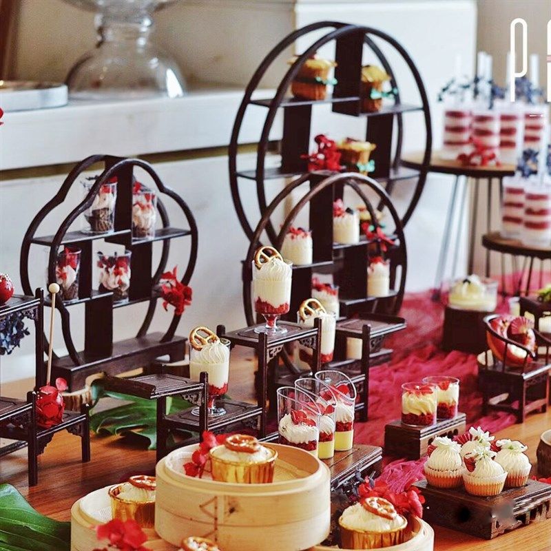 中式宋代木质甜品台摆件婚礼架子展示摆台摆N盘点心糕点茶歇蛋糕,节庆用品/礼品,装扮布置套餐,淘宝优惠券,粉丝福利购,淘宝优惠卷