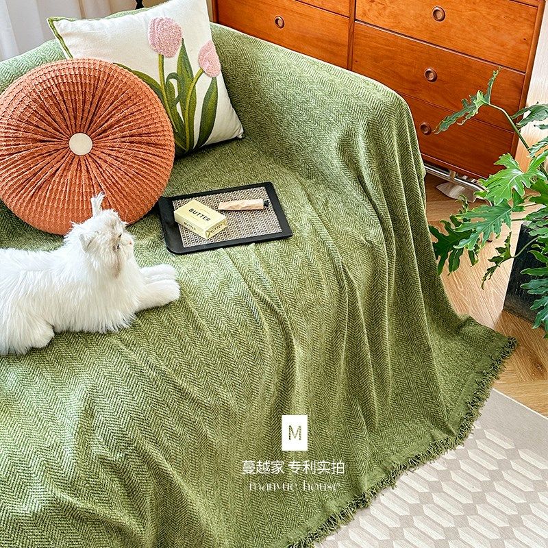 蔓越家 高性价比 雪尼s尔沙发巾客厅沙发套罩一片式全包全盖防猫