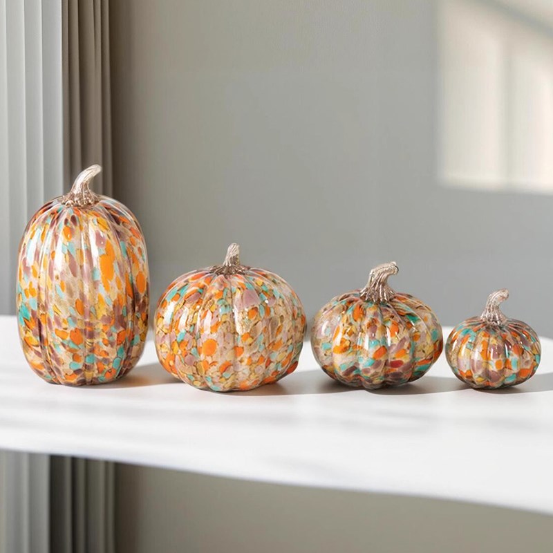 创意丰收琉璃南瓜桌面摆s件高级感客厅玄关酒柜装饰品乔迁新居礼