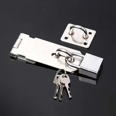 门锁扣不锈钢锁柜门抽屉锁鼻固定扣老式木门螺栓外露门扣