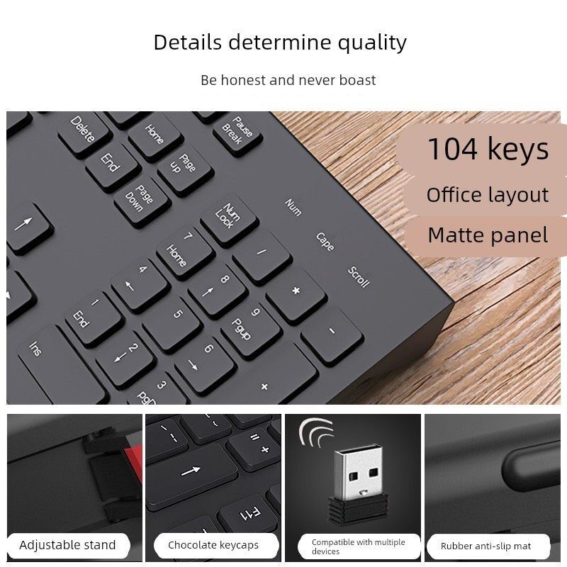 适用华硕天选6/5PRO超静音无线键盘鼠标套装女生办公打字机械手感