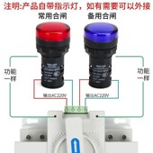 双电源自动转换开关家用63A单相220v备用电源手动切换开关控制器